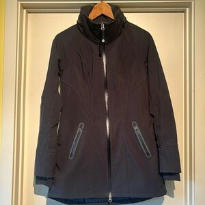 Athleta softshell rain jacket- small, black
